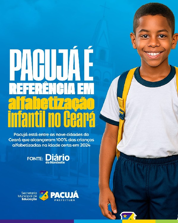 Pacujá é referência em alfabetização infantil no Ceará!